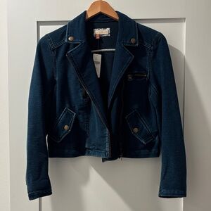 Pilcro by Anthropologie Dark Blue Jean Jacket